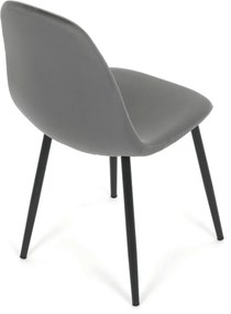 CT-V2971 GREY4 szürke bársony étkezőszék