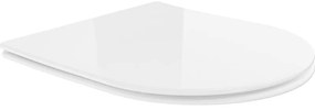 Mexen lassan záródó slim WC-ülőke, duroplast, fényes fehér - 39040100