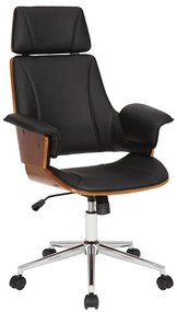 Design irodai szék Uriela dió / fekete