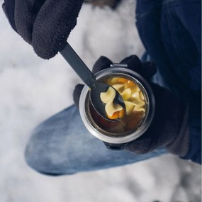 STANLEY 400 ml étkezési termosz kanállal/villával,matt fekete