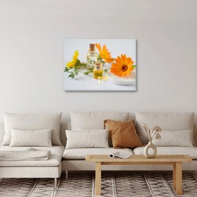 Narancsságra virágok képe (70x50 cm)