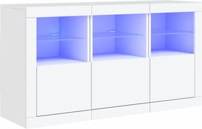 vidaXL fehér tálalószekrény LED-világítással 123 x 37 x 67 cm