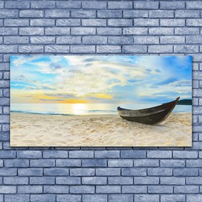 Vászonkép falra Boat Beach Sea 140x70 cm