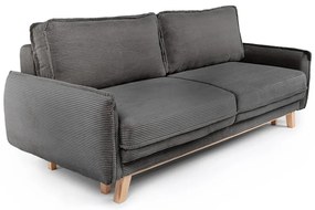 Szürke kordbársony kinyitható kanapé 218 cm Tori – Bonami Selection