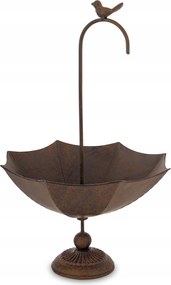 Függő itató madáretető fém barna kerti dekoráció