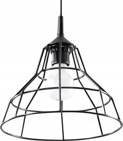 Függőlámpa Anata fekete Sollux E27 fém IP20 állítható