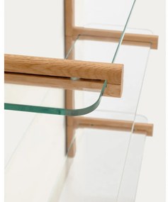 Natúr színű üveg moduláris polcrendszer 110x202x30,5 cm Sitra – Kave Home