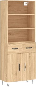 vidaXL sonoma tölgy szerelt fa magasszekrény 69,5 x 34 x 180 cm