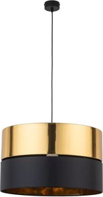 TK LIGHTING 4346 HILTON Ernyős Függesztett Lámpa Fekete, Arany E27 IP20