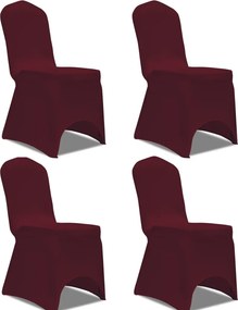 vidaXL 4 db bordó nyújtható székszoknya