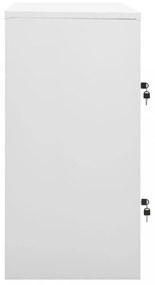 5 db világosszürke-piros acél zárható szekrény 90x45x92,5 cm