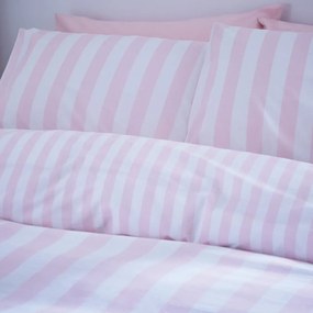 Fehér-rózsaszín egyszemélyes ágyneműhuzat 135x200 cm Stripe Tease – Sassy B