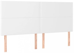 fehér műbőr fejtámla 200 x 5 x 118/128 cm