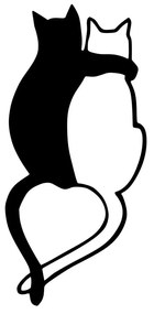 Fém fali dekoráció, Love Cats - 478