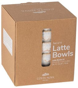 Fehér agyagkerámia tál szett 4 db-os ø 15 cm Latte – Costa Nova