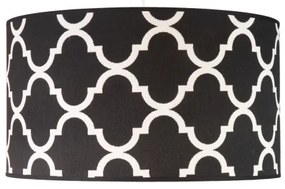 Duolla - Csillár zsinóron MAROKO 1xE27/40W/230V átm. 45 cm fekete/fehér