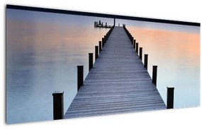 Kép - Móló a Starnberger-tónál, Bajorország, Németország (120x50 cm)