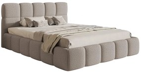 Franciaágy 140 cm Cirsten 140B (ágyráccsal) (világosszürke). 1099526