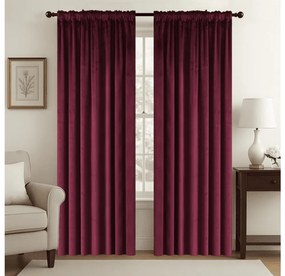 Sötétítő függöny VELVET 140x250 cm, bordó Felfüggesztés: Fém gyűrűk