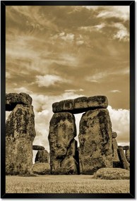 Keretezett poszter 40x60 Stonehenge szépia