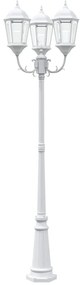 Kerti Lámpaoszlop 3-Lámpás E27 Fehér 235 cm Alumínium