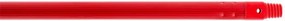 Nyél, menetes, bordázott, alukróm, 140 cm, BONUS HACCP, piros (KHT1640)
