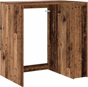 vidaXL Mosógép Szekrény tárolóval Öreg fa 87 x 60 x 89 cm Faanyag