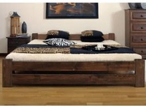 Emelt szilárd ágy ágyráccsal, 180x200 cm Dió