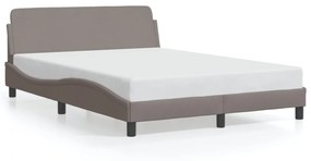 tópszínű szövet ágykeret Dover 140 x 200 cm