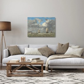 Üveg kép - Eugène Boudin, Le Havre, reprodukciók (70x50 cm)