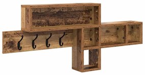 Fali Kabáthorog polcokkal Régi fa 100 x 12 x 43.5 cm Faanyag