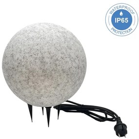 Kültéri dekoratív lámpatest LUMISTONE 1xE27/15W/230V IP65, átmérő 28 cm