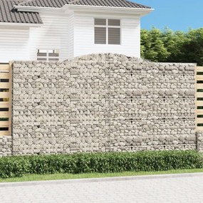 4 db íves horganyzott vas gabion kosár 400x30x220/240 cm