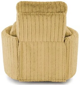 Pegas dönthető és forgatható fotel mustársárga