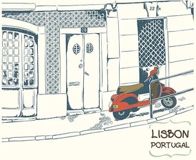 Fotográfia Lisbon street sketch, tasza_natasha