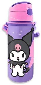 Hello Kitty Kuromi alumínium szívószálas kulacs akasztóval 600 ml