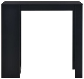 Fekete bárasztal polccal 110 x 50 x 103 cm
