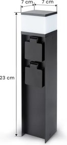 Brilagi - Kültéri lámpa 2 SCHUKO aljzattal 1xG9/11W/230V IP44 fekete