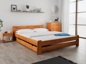 Laura ágy 160x200 cm, égerfa Ágyrács: Léces ágyrács, Matrac: Coco Maxi 19 cm matrac