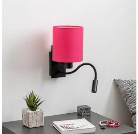 Brilagi - LED Fali lámpa NUBILA 1xE27/25W/230V + LED/3W fekete/rózsaszín