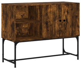 füstös tölgy színű szerelt fa tálalószekrény 100 x 40 x 79,5 cm