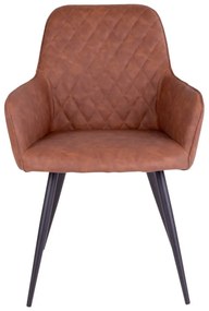 Barna kárpitozott karfás étkezőfotel szett 2 db-os Harbo – House Nordic