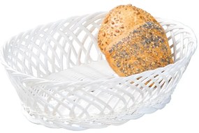 Kesper 19880 Kenyérkosár és gyümölcskosár, fehér,23,5 x 8,5 x 31 cm