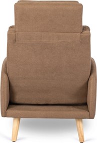 Pihenőfotel barna színben, lábtartóval HENRY