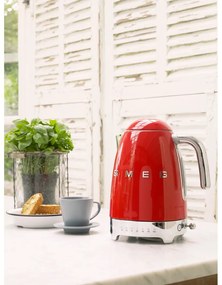 Piros rozsdamentes acél vízforraló 1,7 l Retro Style – SMEG