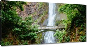 Vászonkép 115x55 Trópusi vízesés Hegyek