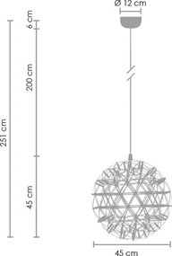 Függeszték Króm GALAXY STEP INTO DESIGN ST-5340A-45-CHROME
