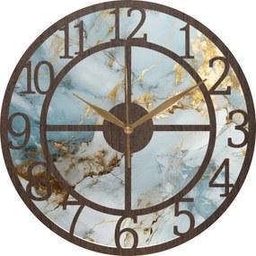 Falióra Nappali dekoráció Díszített türkiz márvány arany