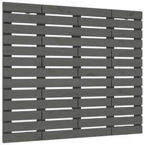 szürke tömör fenyőfa fali fejtámla 106 x 3 x 91,5 cm