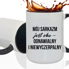 Bögre Fehér XXL Beltéri Fekete Kerámia Vicces Kütyü Szarkazmus Öko